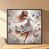 Diamond Painting-DIY Crystal Rhinestone The Girl Dancing with Butterflies(Box Packaging)
