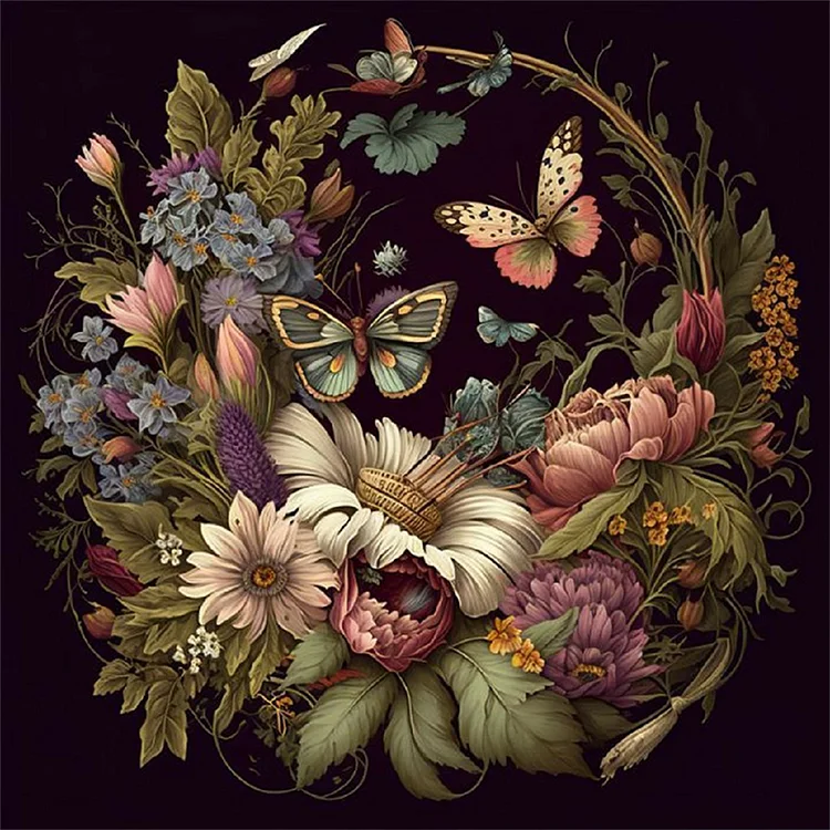 Wreath - Painting By Numbers(40*40cm)