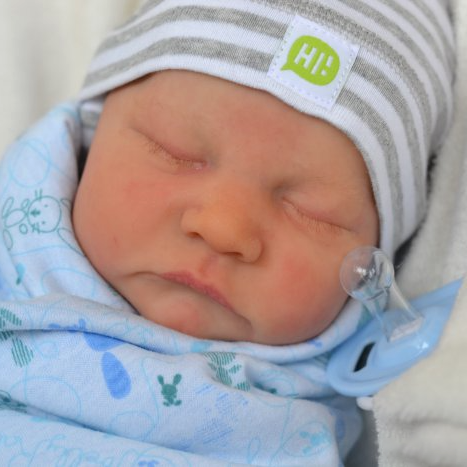 Dollreborns®12'' Real Lifelike Handmade Newborn Baby Grayson , Cute Realistic Soft Silicone Vinyl Reborn Baby Boy