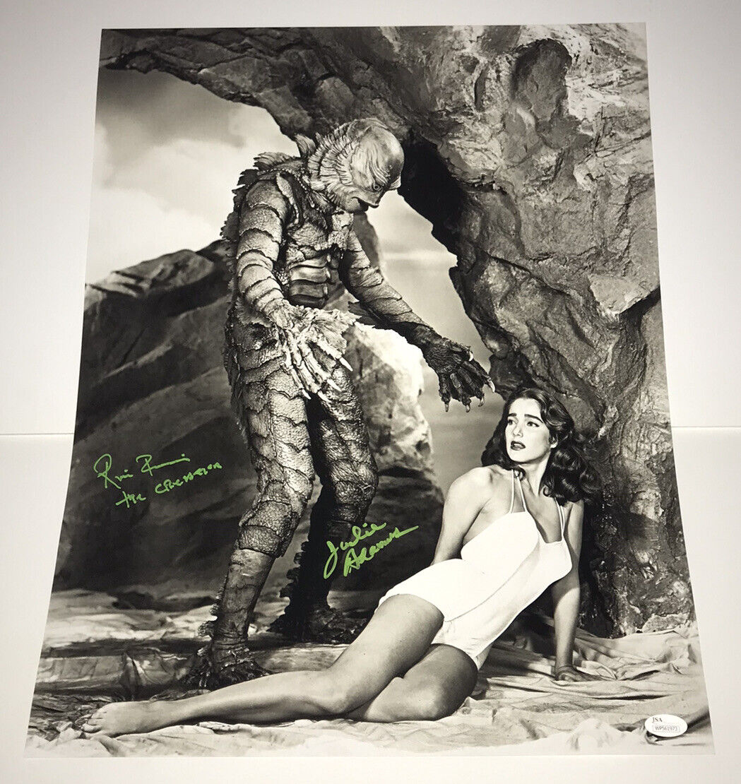 RICOU BROWNING & JULIA ADAMS Creature Black Lagoon 16x20 Photo Poster painting Signed JSA COA WP