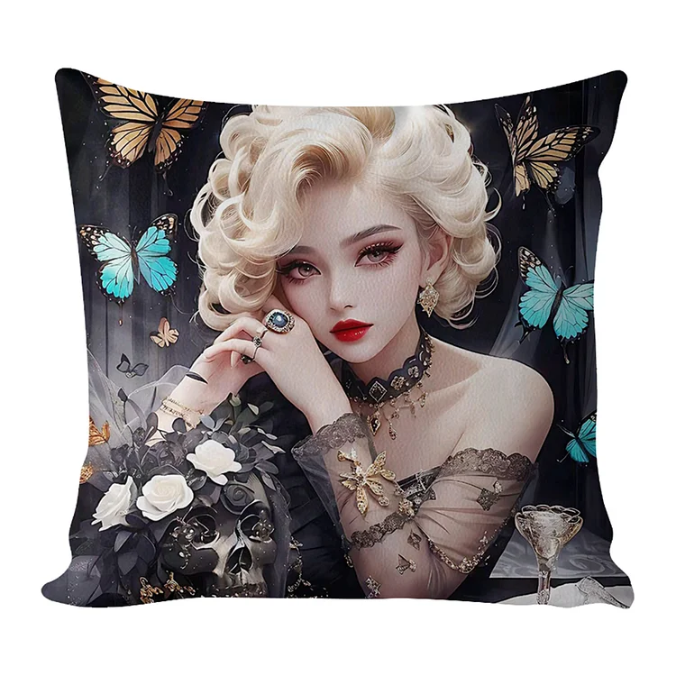 Pillow - Halloween Girl 11CT Stamped Cross Stitch 45*45CM