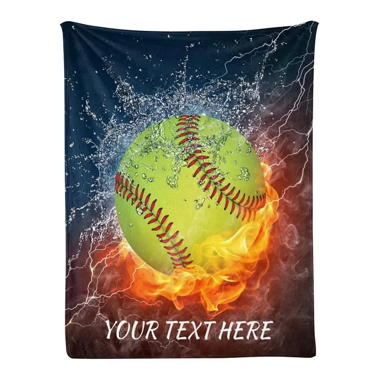 Personalized Softball Blanket for Comfort & Unique| BKKid187