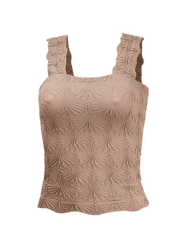 Women's Floral Embossed Sports Tank Top 