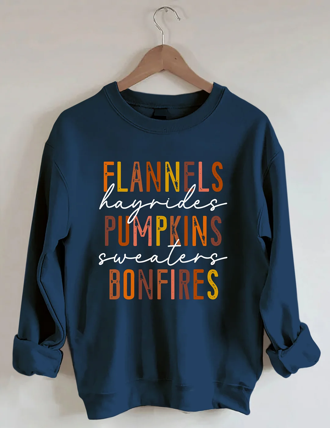Flannels Hayrides Pumpkins Sweatshirt