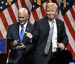 Donald Trump and Mike Pence 8x10 Picture Stunning Photo Poster painting Gorgeous Celebrity #12