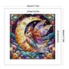 Colorful Butterfly Fairy And Moon-11CT Stamped Cross Stitch 45*45cm(glass painting cross stitch)