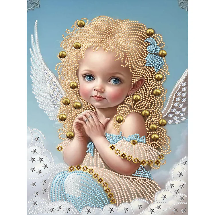 Angel Little Girl 30*40CM(Canvas) Special Shaped Drill Diamond Painting gbfke
