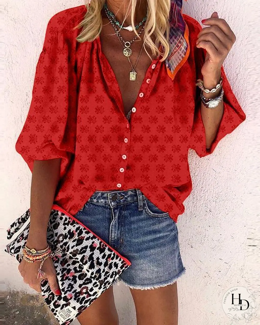 Women Printed Vintage Shirts & Tops