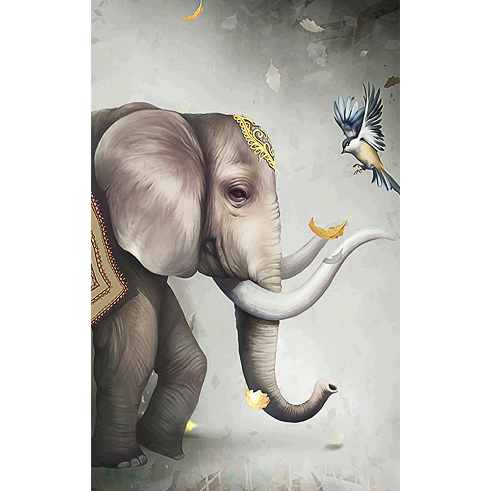 

40*60CM - Round Drill Diamond Painting - African Elephant, 501 Original