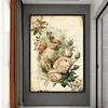 (Big Size) Bunny With Flowers - 11CT Stamped Cross Stitch 40*60cm/15.75*23.62in