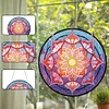 Diamond Painting Stained Glass Mandala Flower Pendant