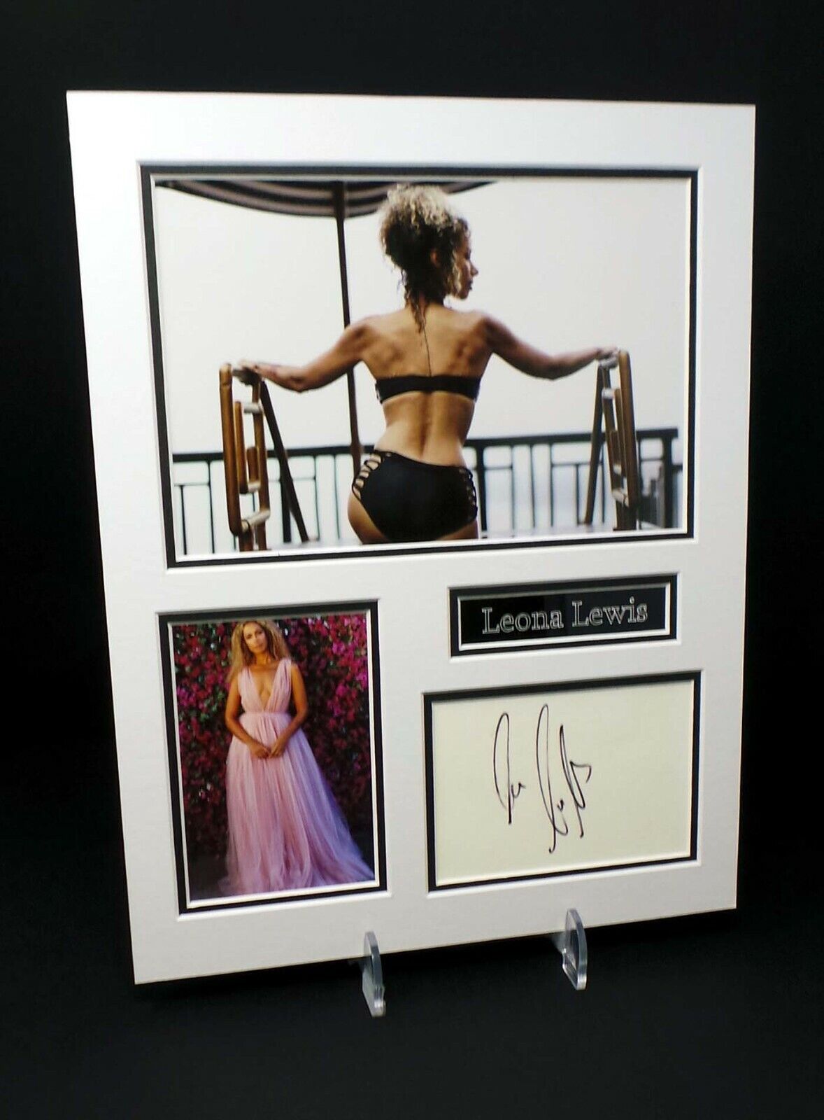 Leona LEWIS Signed & Mounted Sexy Singer Photo Poster painting Display AFTAL RD COA X Factor