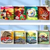 (US Only)8PCS DIY Diamond Painting Greeting Card Set Festival Party Pattern Cards & Gifts