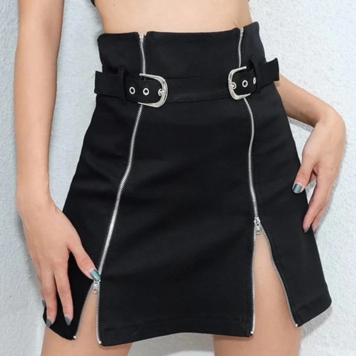 DOUBLE TROUBLE MINI SKIRT