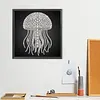 DIY Pearl Painting Jellyfish for Home Wall Decor(25x25cm)