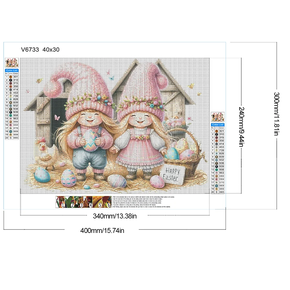 Diamond Painting - Full Round Drill - Easter Kids(Canvas|40*30cm)