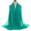 Plain Color Soft Chiffon Long Gauze Shawl Women Hijab