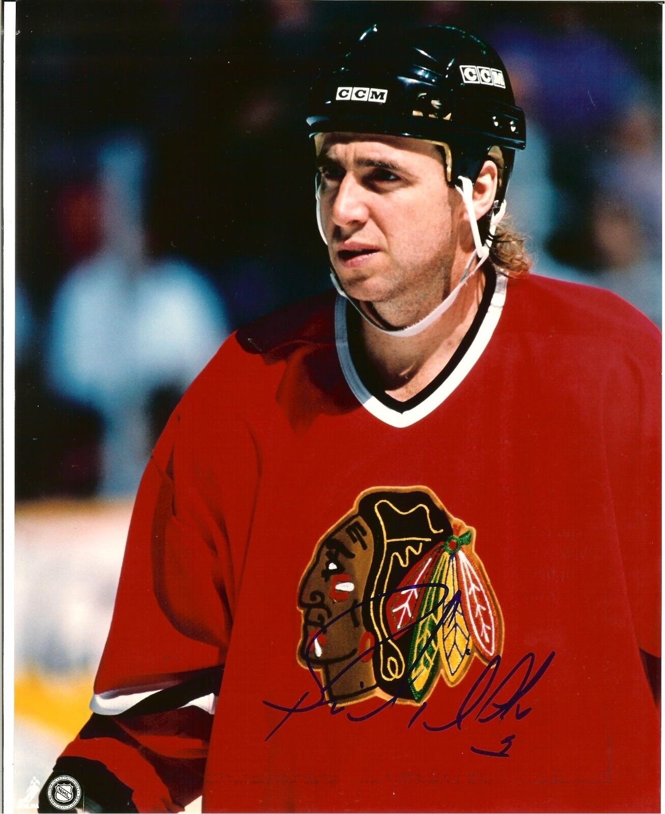 Bernie Nicholls autographed 8x10 Chicago Blackhawks #1  Shipping