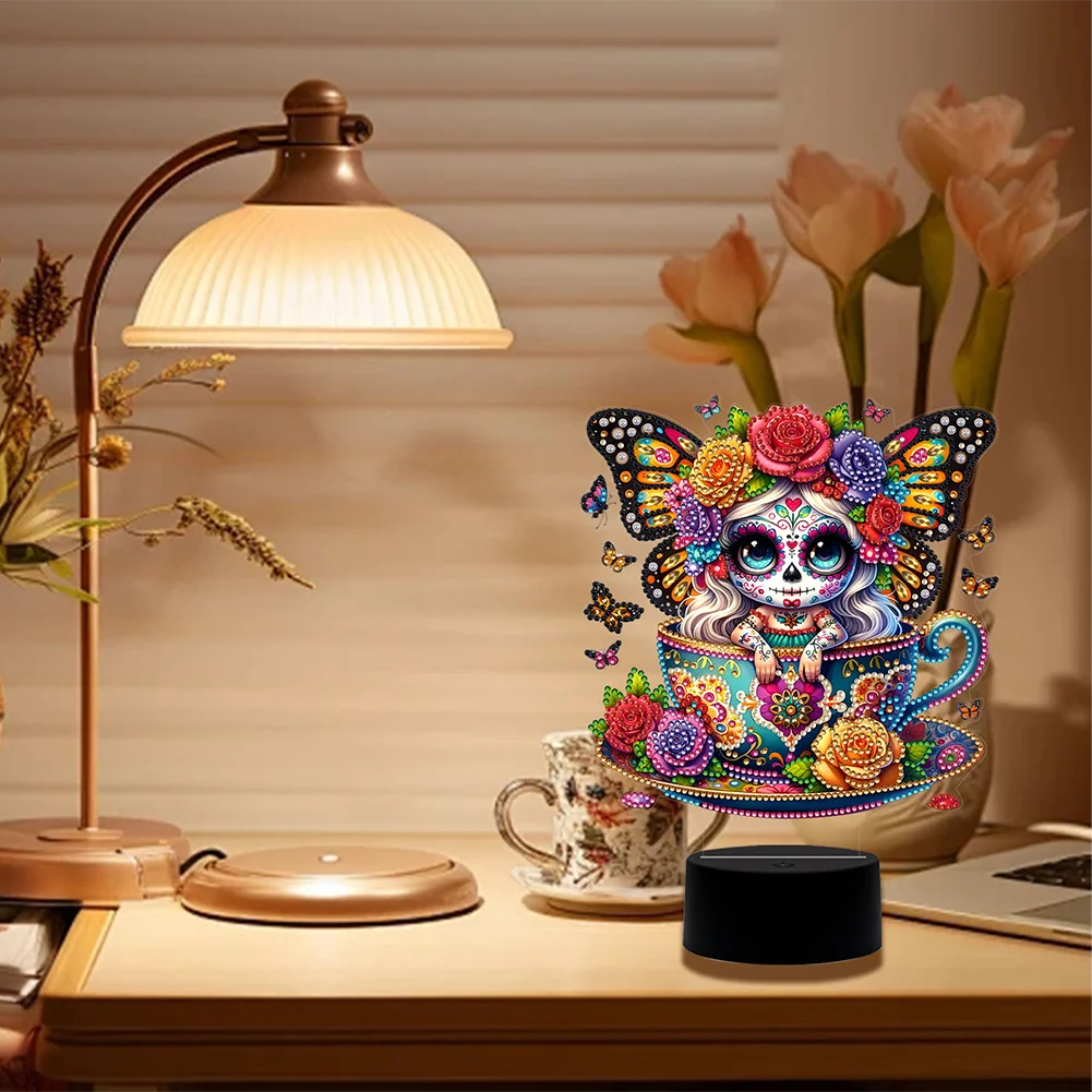 5D DIY Acrylic Skullgirls Decorative Diamond Lamp for Art Crafts