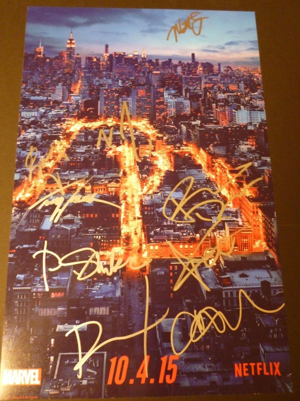 DAREDEVIL Cast(x9) Authentic Hand-Signed CHARLIE COX