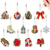 12pcs Christmas Gifts Double-Sided DIY Diamond Painting Keychain Kit