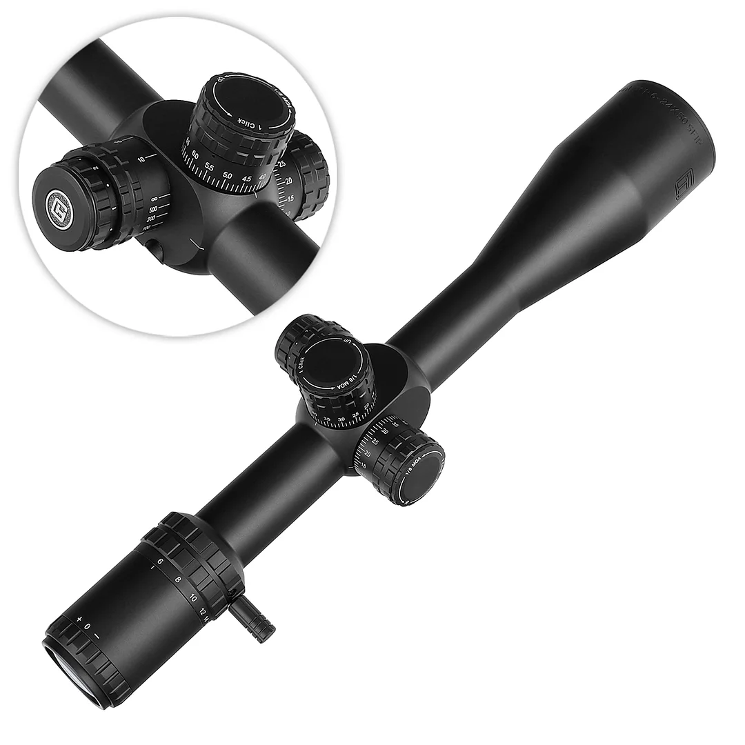 ohhunt® FFP 6-24x50 SFIR Scope, Side Parallax , Turrets Lock Reset