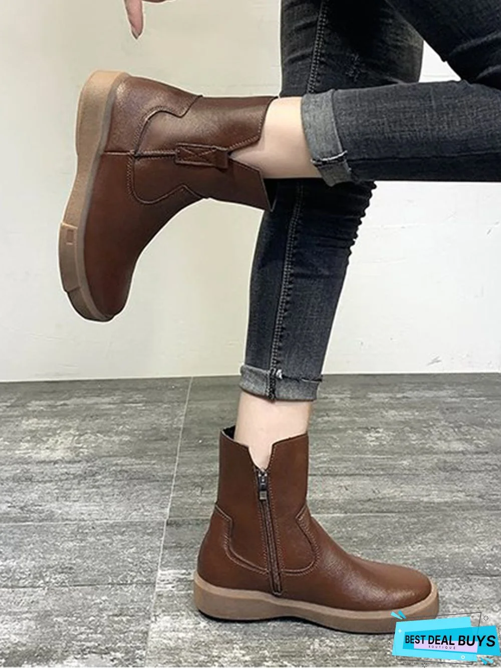 Vintage Leather Ankle Boots