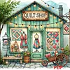 (PDF Pattern) Sewing Shop Landscape 14CT PDF Cross Stitch Pattern Instant Digital Download Counted Printable 15.75x15.75inch