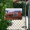 Voiture rouge - Panneaux en &eacute;tain m&eacute;tallique(20*30cm/30*40cm) - Garage