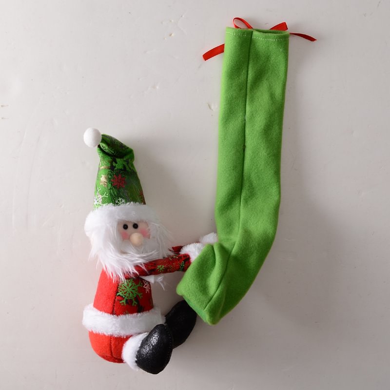 Santa Claus Christmas decoration table and chair foot cover