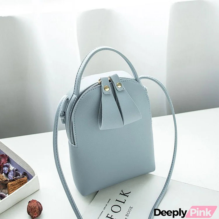 Women Basic Zipper Design Solid Color Crossbody Bag