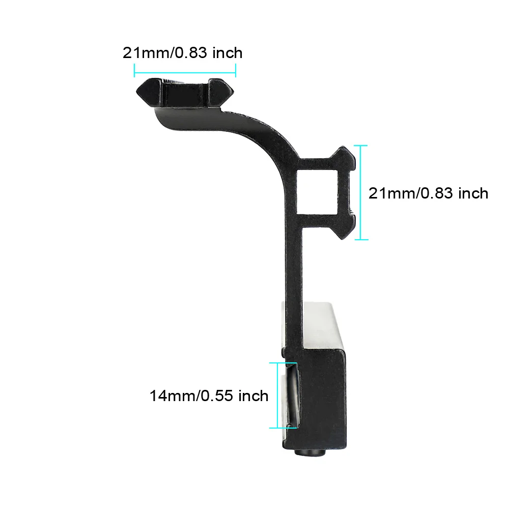 ohhunt® AK Series Gen 3 Double Picatinny Rail Side Mount Side Lock Scope Mount