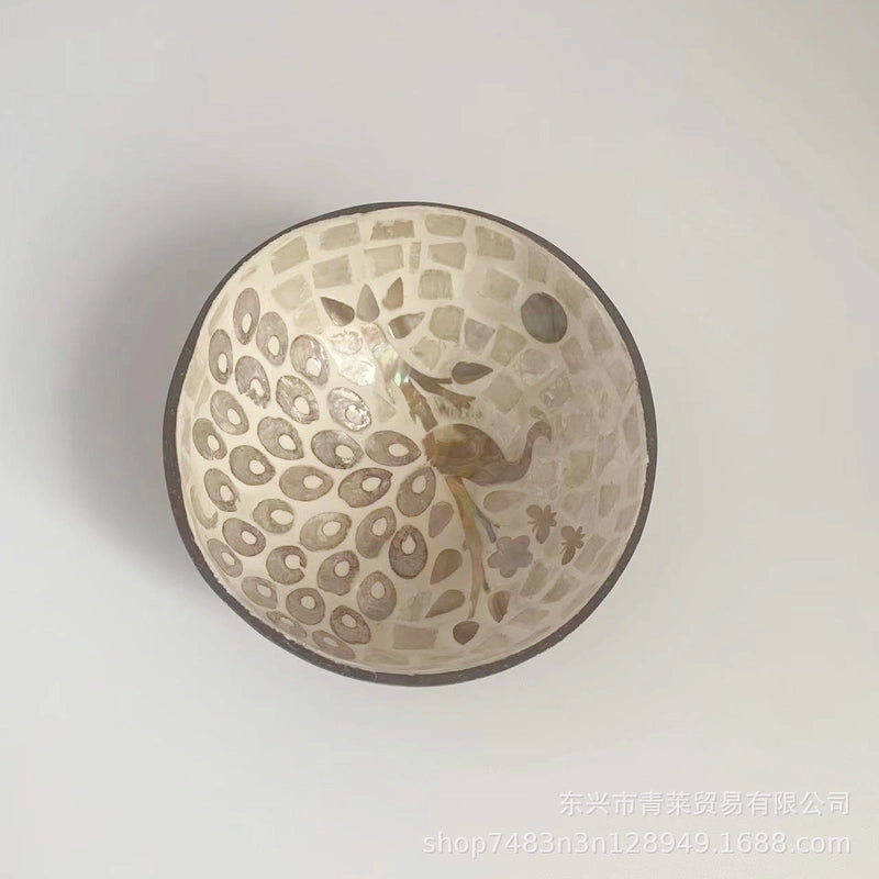 Pastoral Solid Color Coconut Shell Charcoal Shell Tableware 1 Piece