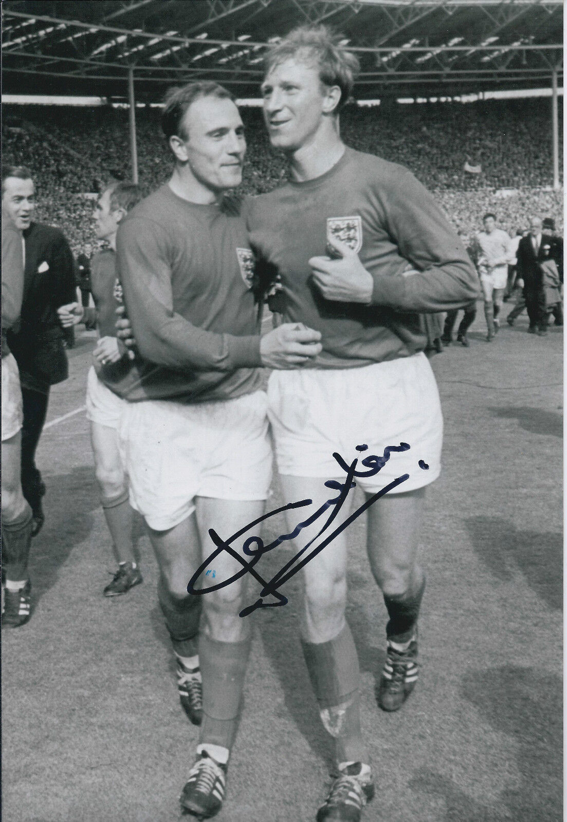 Jack CHARLTON SIGNED COA Autograph 12x8 Photo Poster painting AFTAL 1966 England World Cup WIN