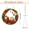 DIY Pearl Diamond Painting Christmas Wreath Hanging Ornament Kit