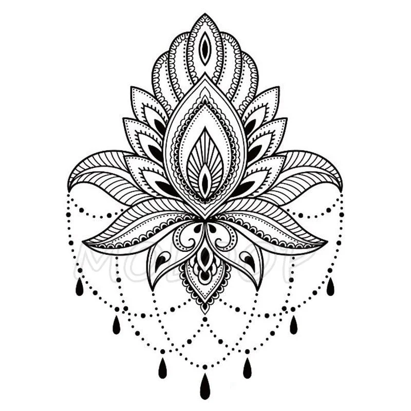 Temporary Tattoo Stickers Sexy Rose Heart-shaped Wreath Fake Tatto Waterproof Tatoo Back Leg Arm Belly Big Size for Women Girl