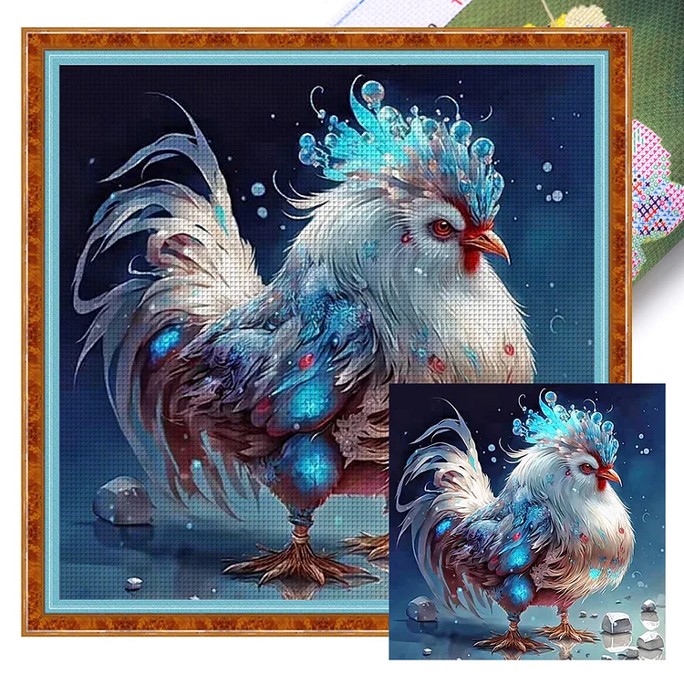 Zodiac Sign Chicken 11CT (40*40CM) Stamped Cross Stitch gbfke