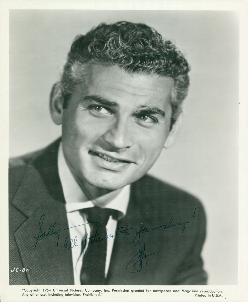 Jeff Chandler (Vintage, Inscribed) signed Photo Poster painting COA