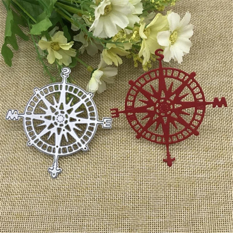 Compass Shapes Metal Cutting Dies Stencil Scrapbooking Photo Album Card Paper Embossing Craft DIY