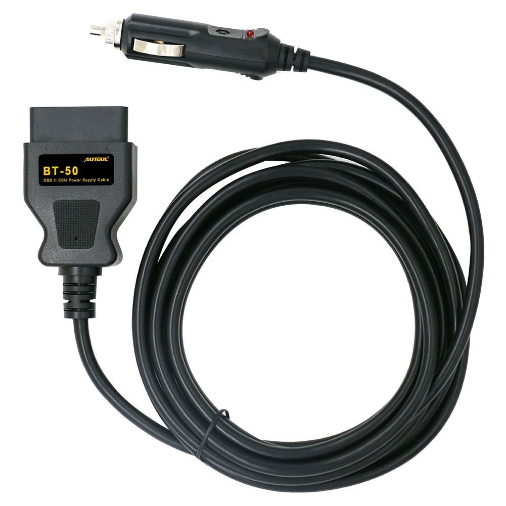 

AUTOOL BT-50 OBD II ECU Emergency Power Supply Cable Memory Saver Connector, 501 Original