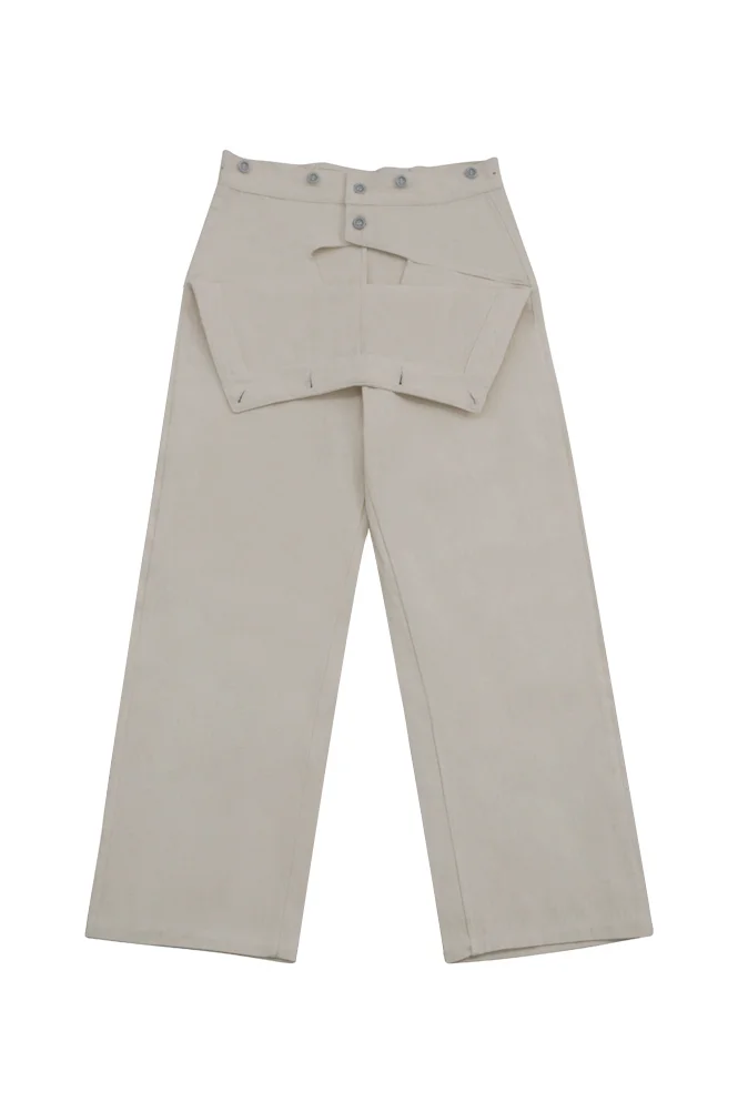   Kriegsmarine German Off-White HBT EM Work Trousers Klapphose German-Uniform