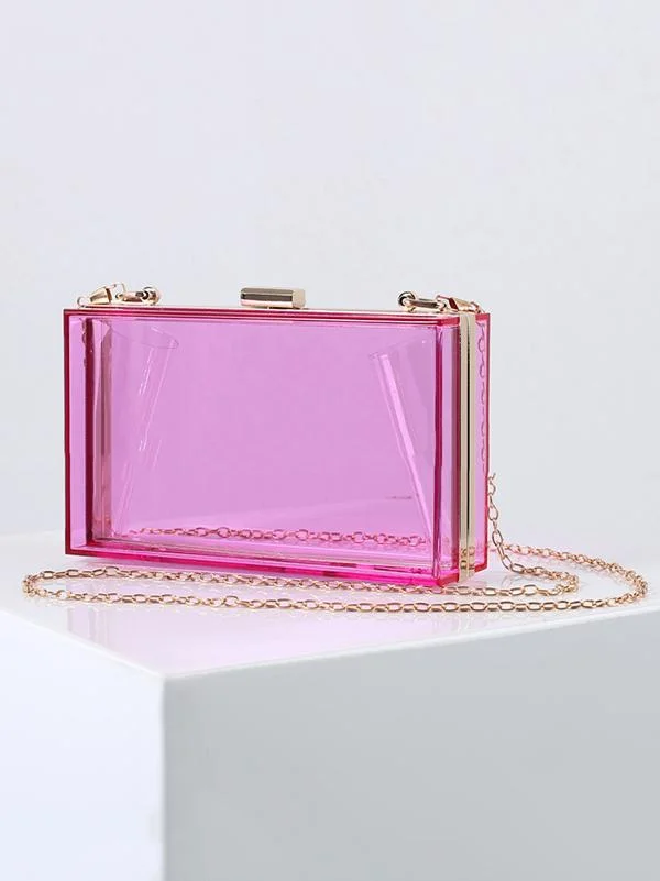 Transparent Acrylic Single Shoulder Chain Bag