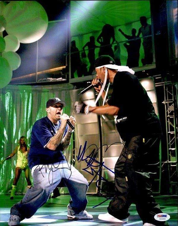 Limp Bizkit Fred Durst & Method Man signed 11x14 PSA Photo Poster painting |CERT Autograph A0032