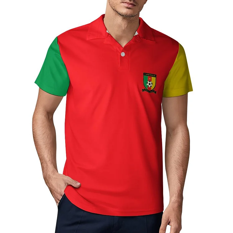 Cameroun Polo De Golf &Agrave; S&eacute;chage Rapide Coupe Homme Blanc