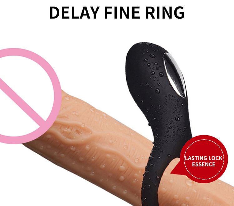 Silicone Vibrating Cock Ring For Men Delay Ejaculation Male Masturbation 