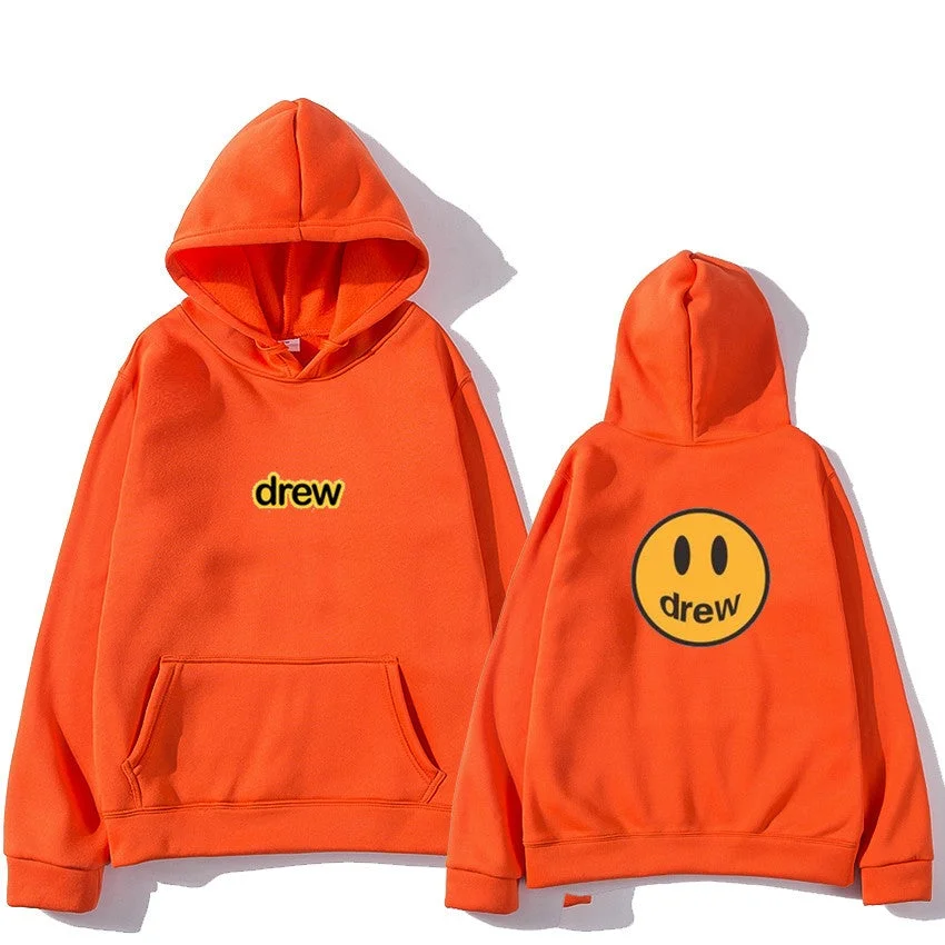 Drew Hooded Sweater Smiling Face Printed Sweater Hoodie Autumn and Winter