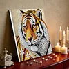 Framed Diamond Painting - Special Shaped - Tiger(25x25cm)
