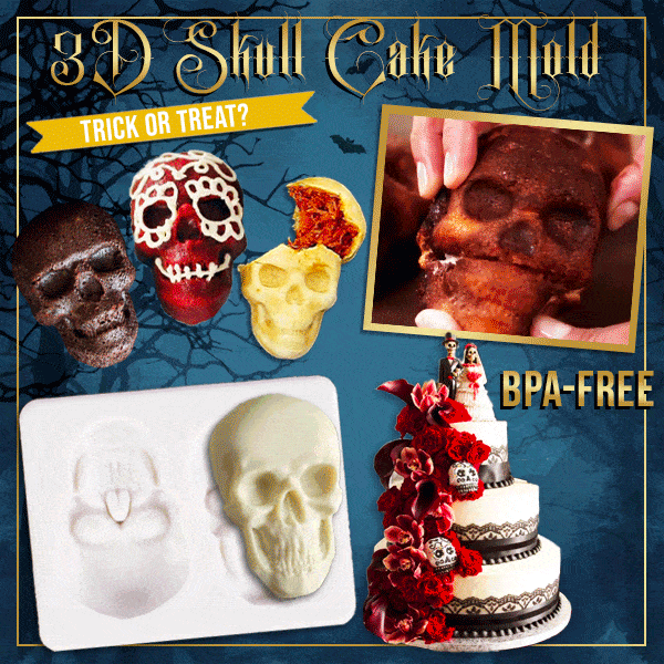 3D Skull Cake Mold
