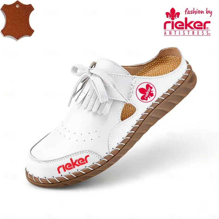 Rieker&reg; 2026 ženske papuče s mekim potplatom &mdash; Lagane, nazuvite papuče s ažurnim uzorkom; idealne za &scaron;etnje vrtom i svakodnevne izlete.