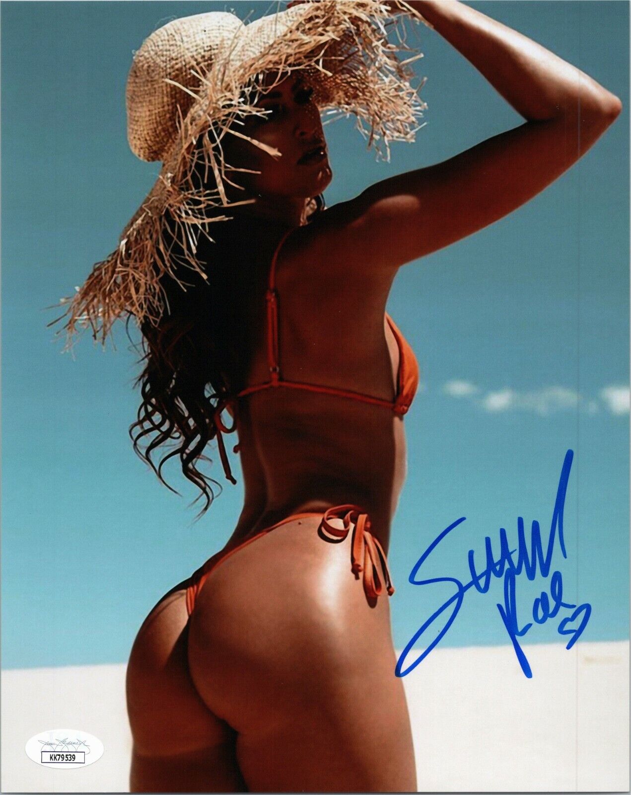 DANIELLE MONET ~SUMMER RAE Authentic Hand-Signed WWE DIVA